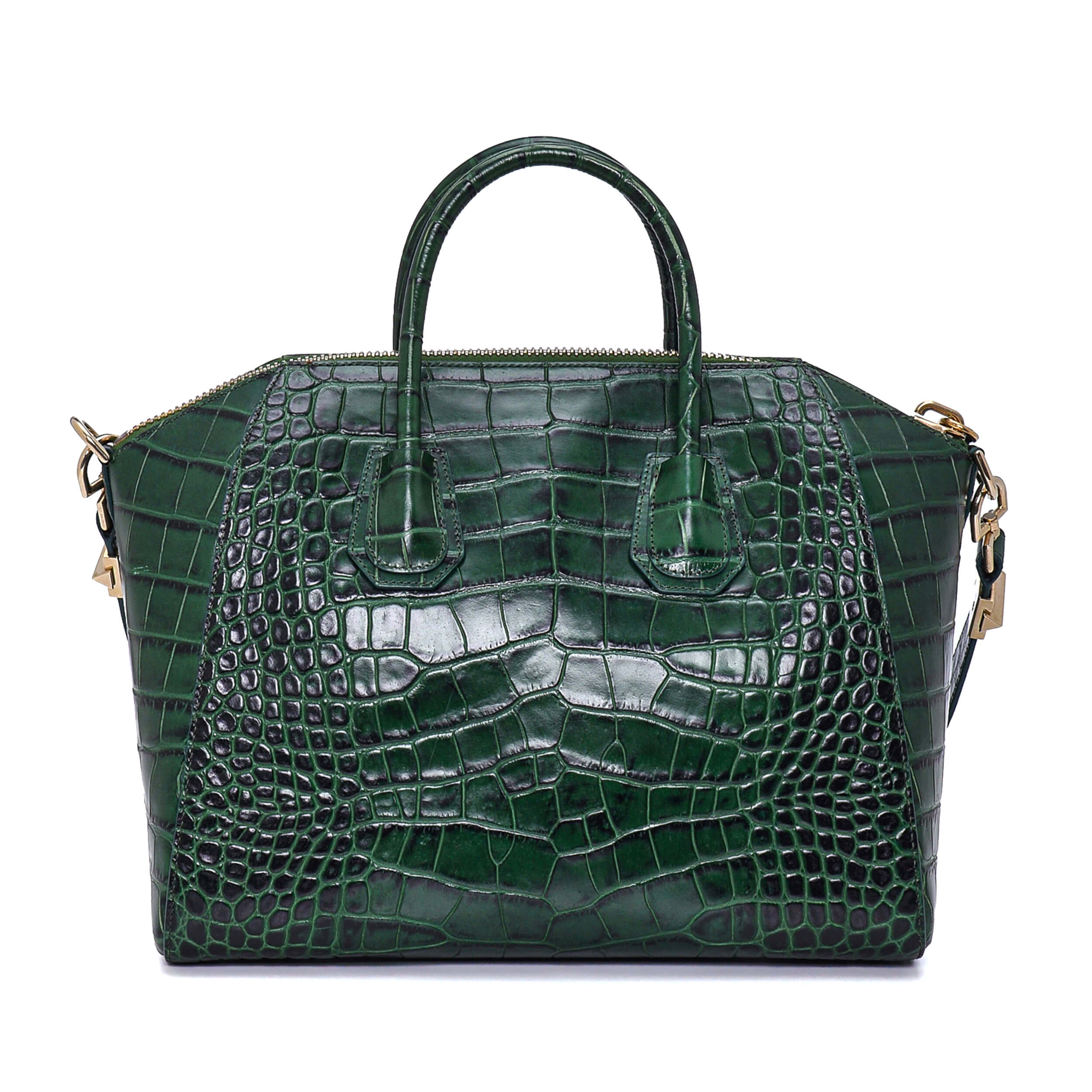 Givenchy - Green Croco Print Medium Antigona Bag